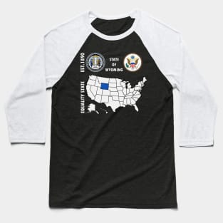 State of Wyoming Baseball T-Shirt